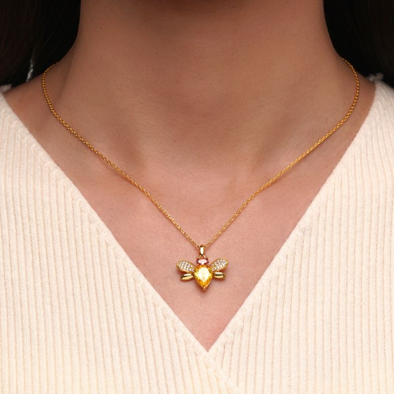 Collar de Abeja bañado en Oro de 18K