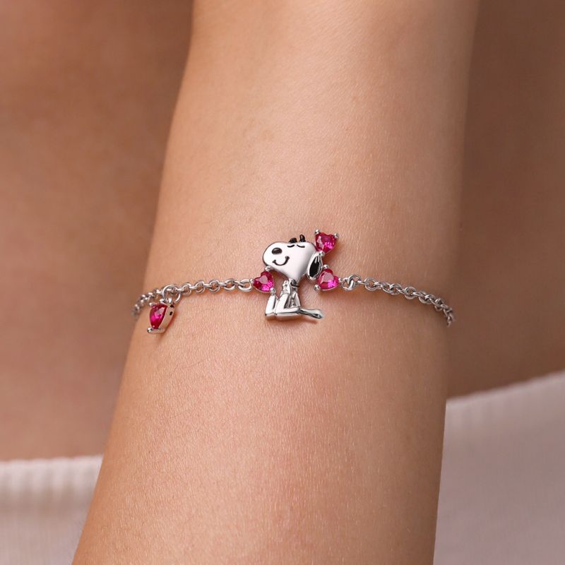 Peanuts Snoopy Pulsera Corazón Amoroso