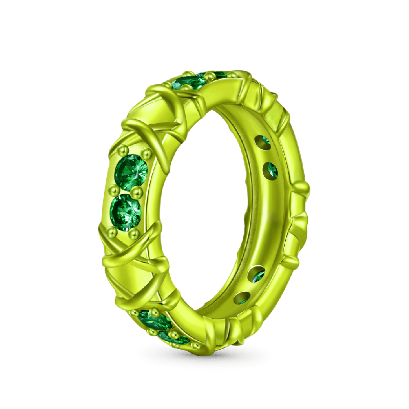 Anillo Caramelo Verde Brillante