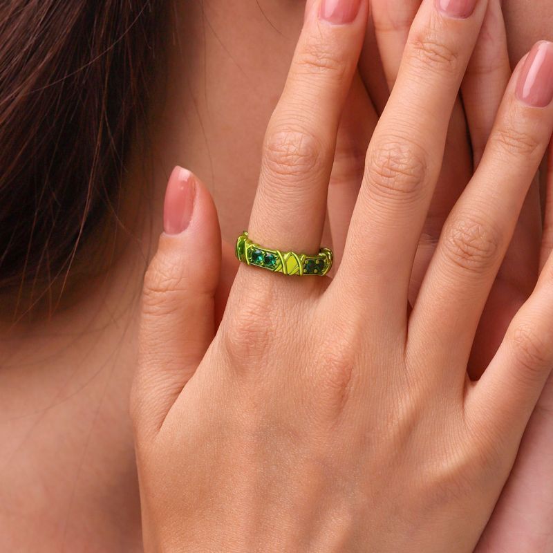 Anillo Caramelo Verde Brillante