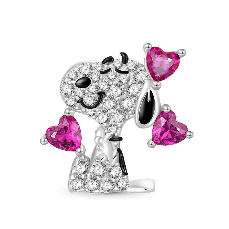 Charm de Diamantes Snoopy Amor