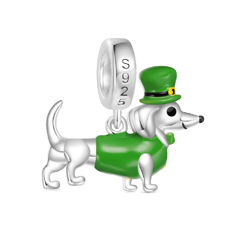 Colgante Perro Sanchicha Día de San Patricio