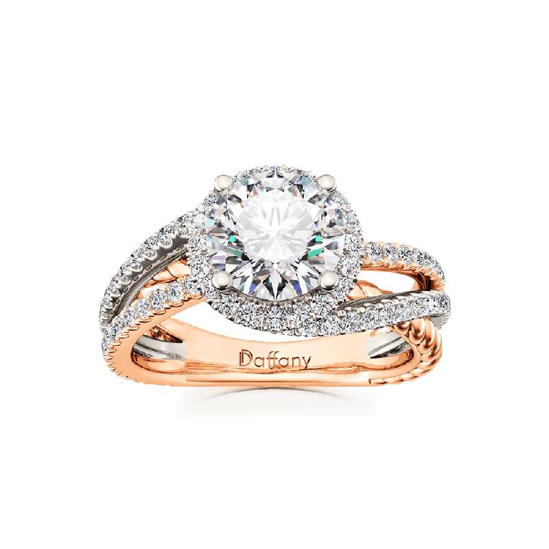 Anillo Redondo Trenzado de Cuerda Cruzada