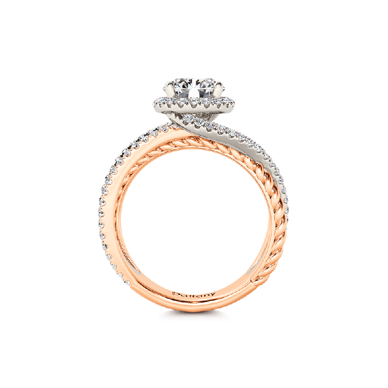 Anillo Redondo Trenzado de Cuerda Cruzada