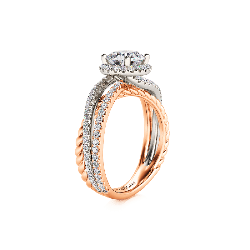 Anillo Redondo Trenzado de Cuerda Cruzada