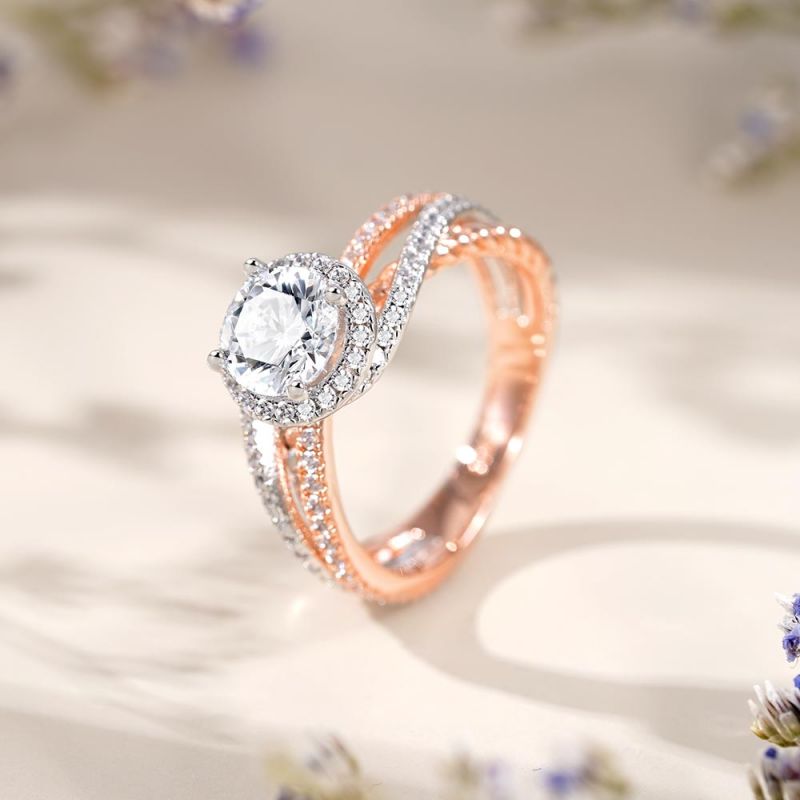 Anillo Redondo Trenzado de Cuerda Cruzada