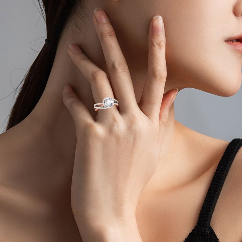 Anillo Redondo Trenzado de Cuerda Cruzada