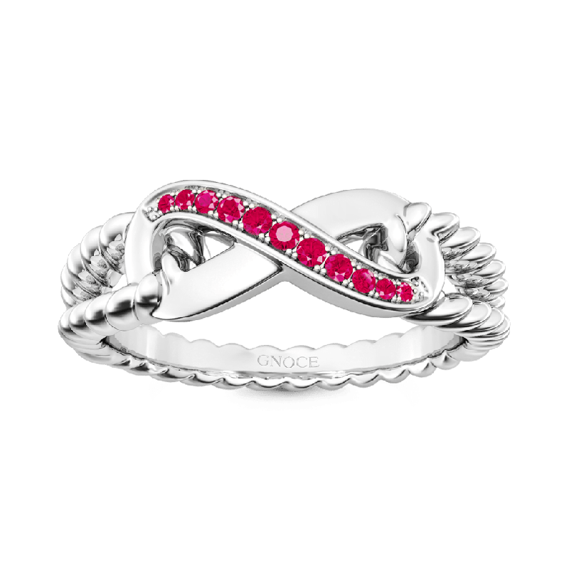 Anillo de Compromiso Infinito de Espiga Partida