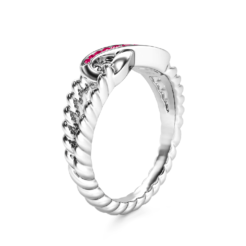 Anillo de Compromiso Infinito de Espiga Partida