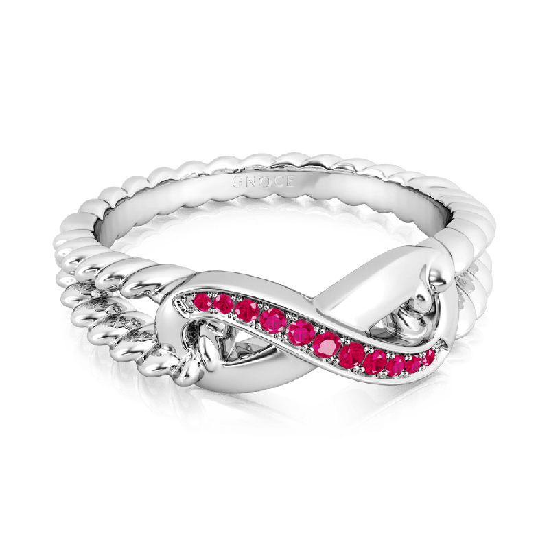 Anillo de Compromiso Infinito de Espiga Partida