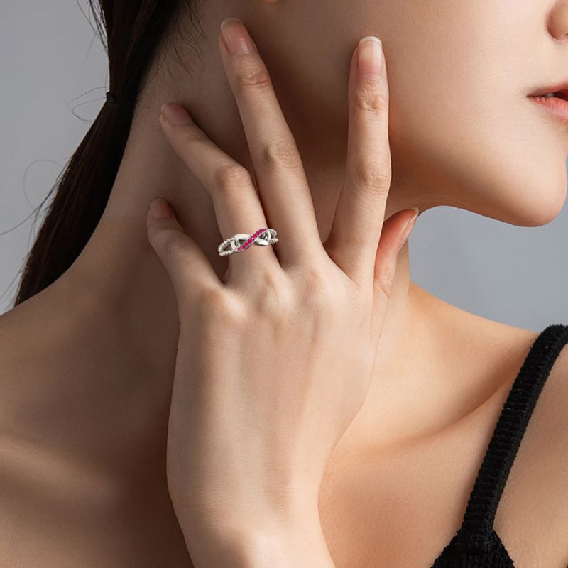 Anillo de Compromiso Infinito de Espiga Partida