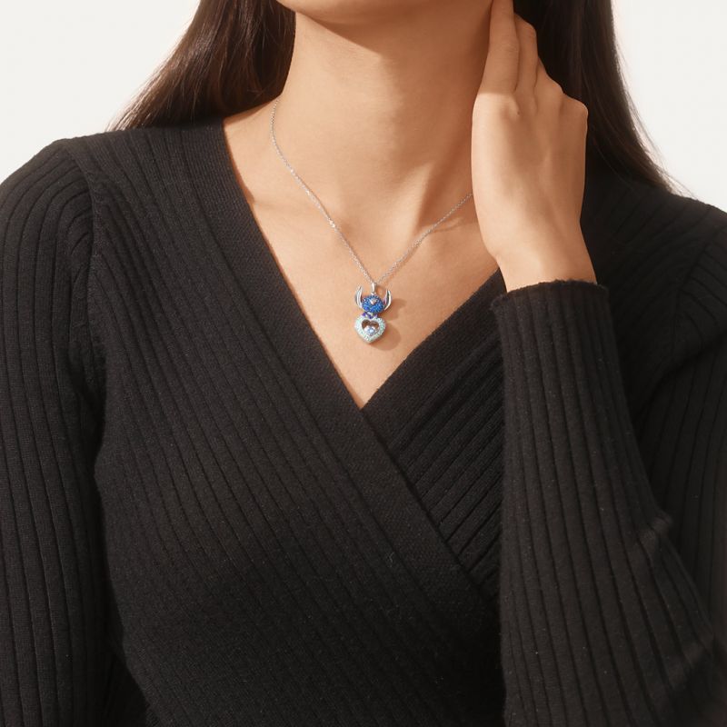 Collar Pave Corazón Bailarín Puntada