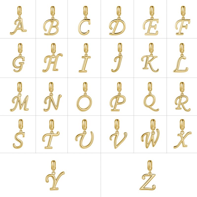 Charm de Oro  Letra Destinada 