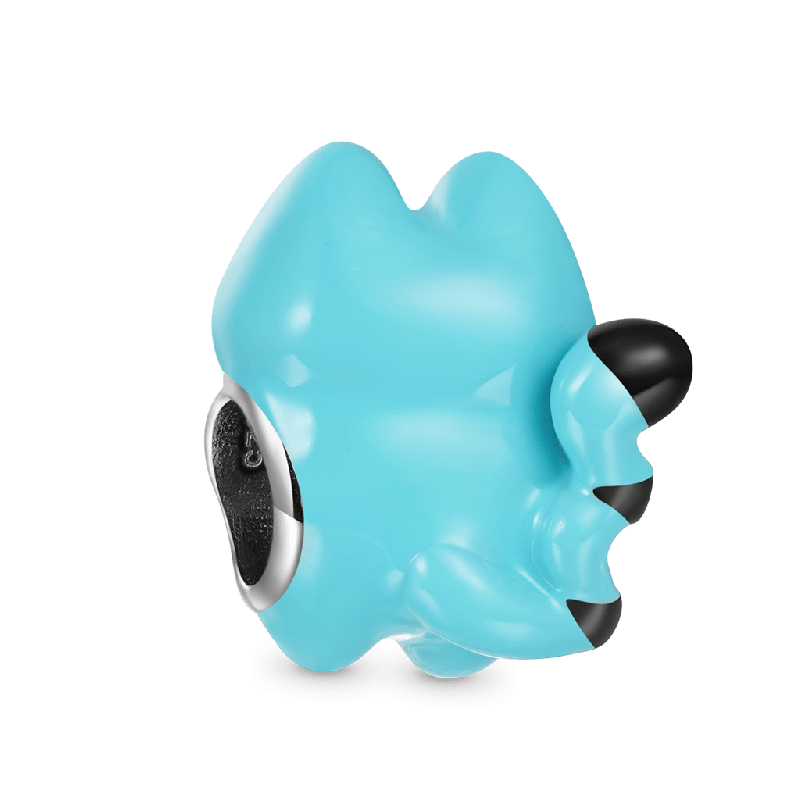 Charm Gato Azul Sobrecafinado