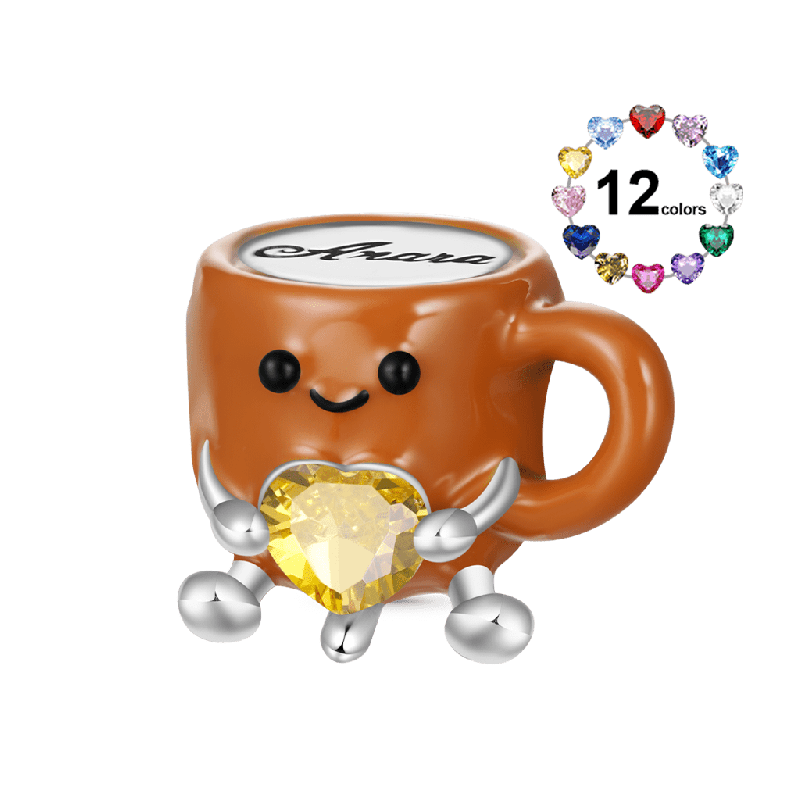 Charm Taza de Café Abraza el Amor