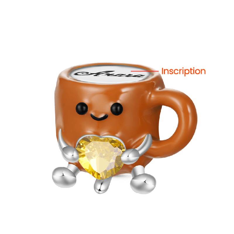 Charm Taza de Café Abraza el Amor