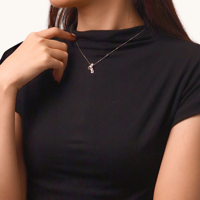 Collar de Luna de Piedra de Luna Axolotl Mexicano