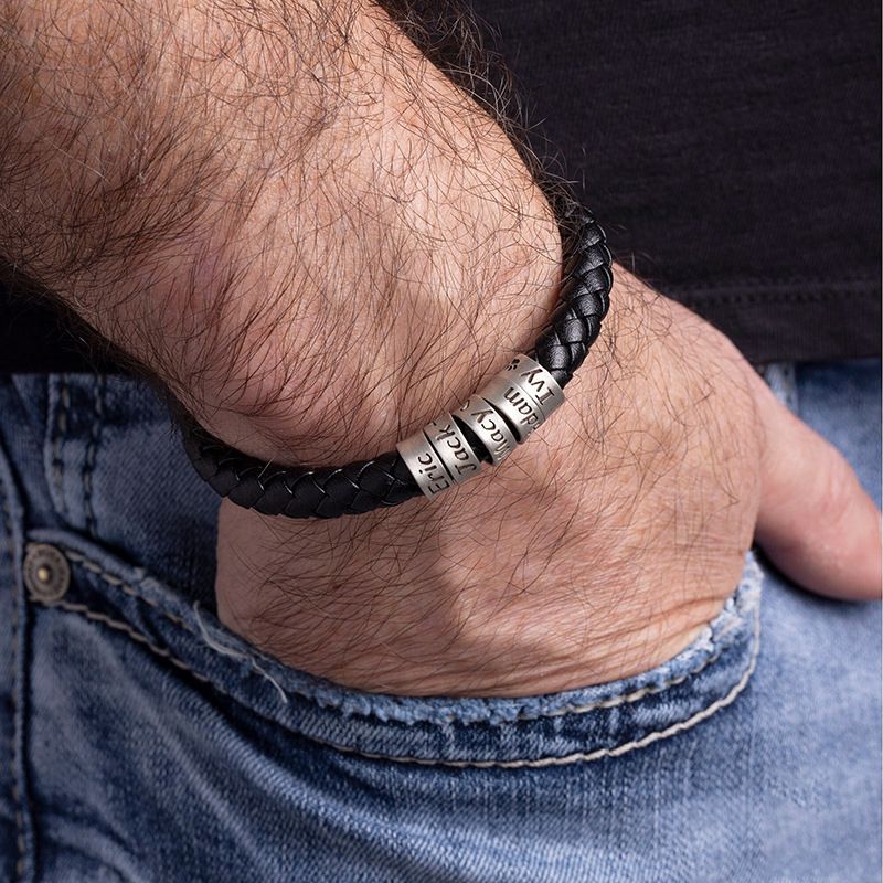 Pulsera de Cuero Trenzado de Hip-Hop