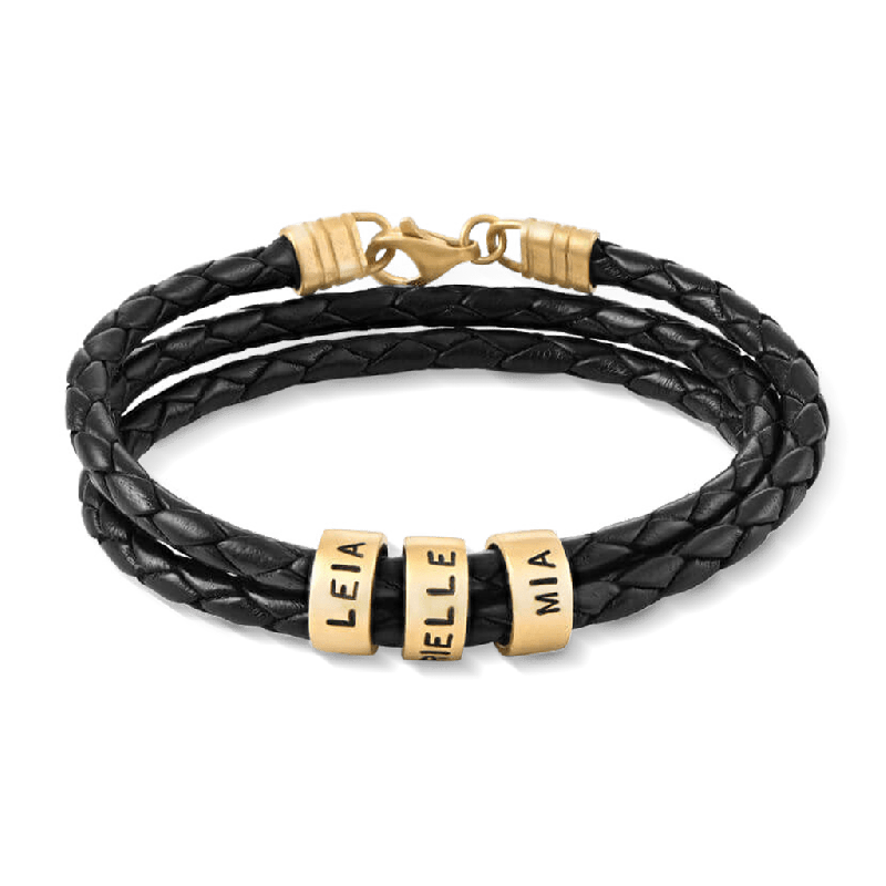 Pulsera de Cuero Magnética de Múltiples Capas