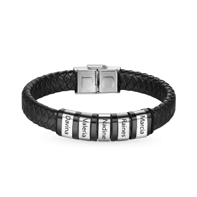Pulsera de Cuero Trenzado para Hombres