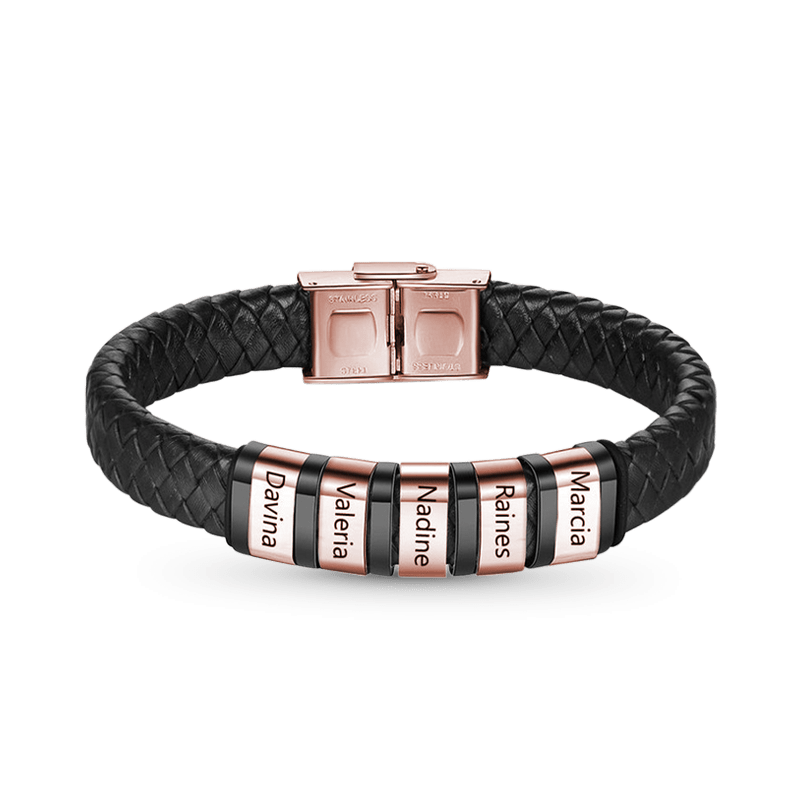 Pulsera de Cuero Trenzado para Hombres