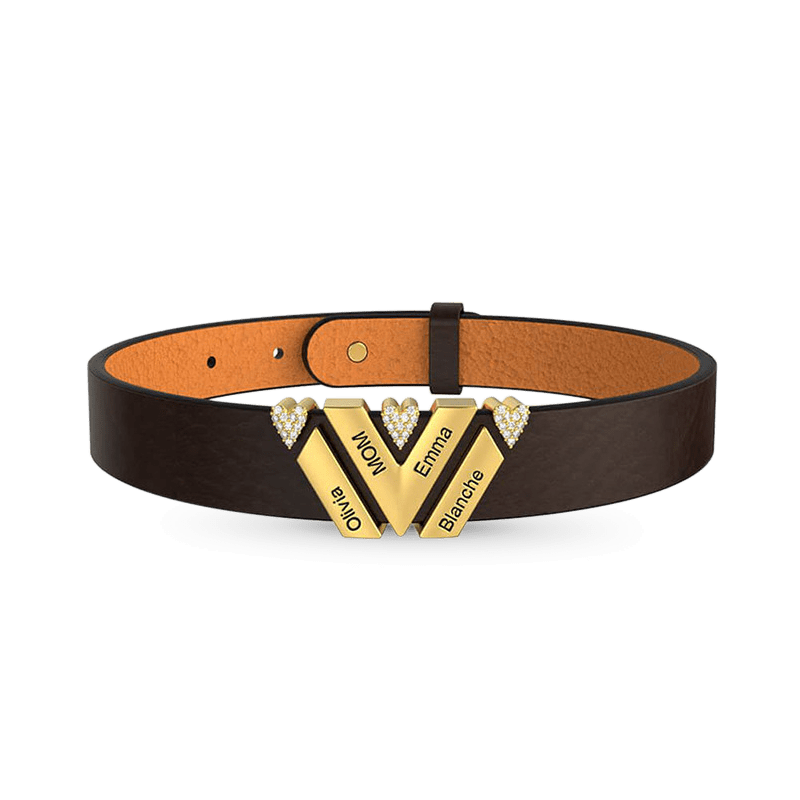 Pulsera de Cuero Punk Negra DIY