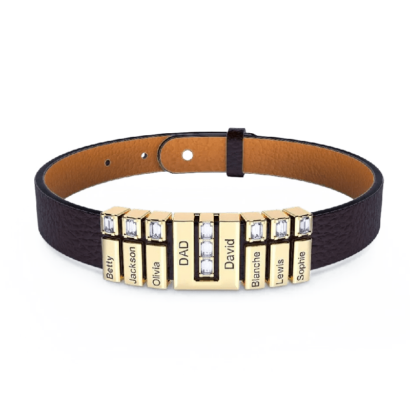 Pulsera de Cuero Punk Negra Diy