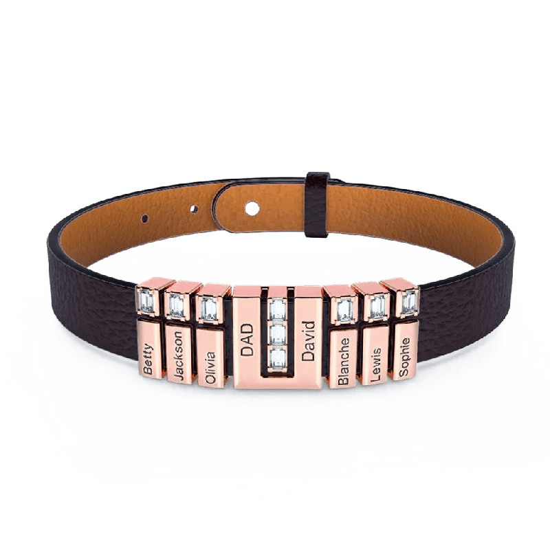 Pulsera de Cuero Punk Negra Diy