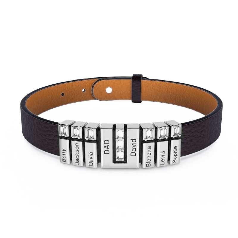 Pulsera de Cuero Punk Negra Diy