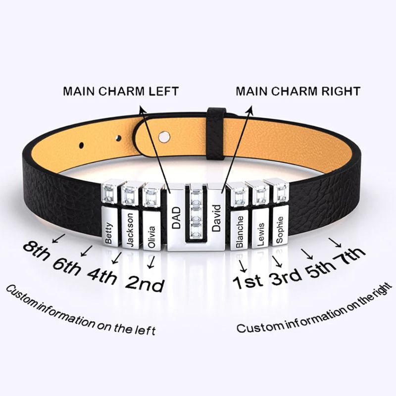 Pulsera de Cuero Punk Negra Diy