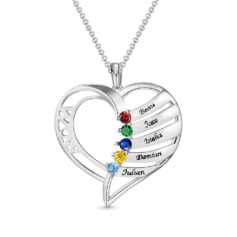 Collar de Memoria de Corazón para Mamá