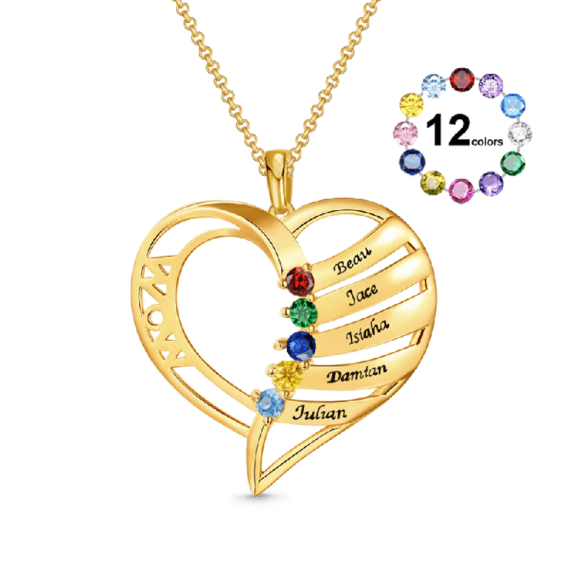 Collar de Memoria de Corazón para Mamá