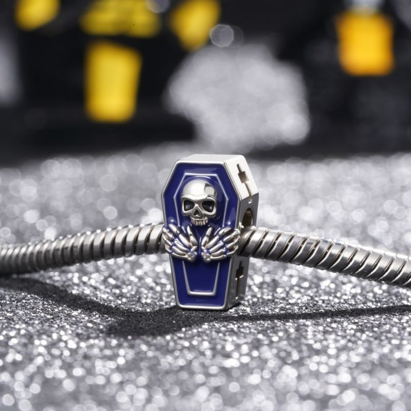 Charm de Ataúd de Calavera de Halloween