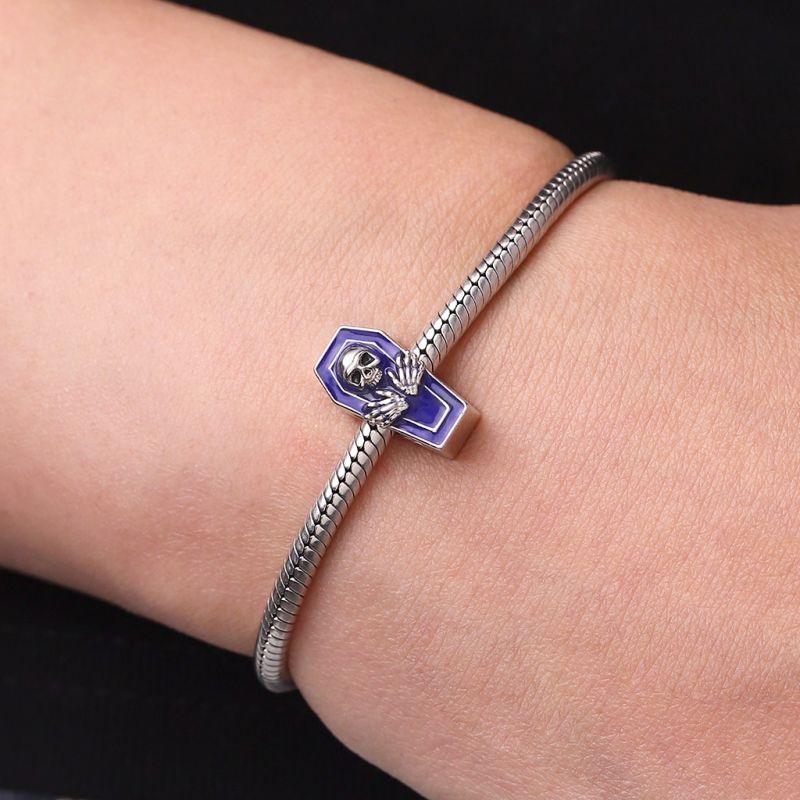 Charm de Ataúd de Calavera de Halloween