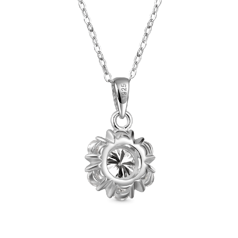 Collar de Moissanita VVS con Copo de Nieve de 1Ct