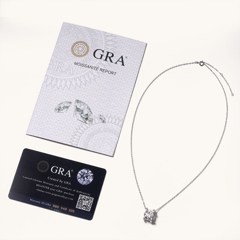 Collar de Moissanita VVS Deslumbrante de 1ct