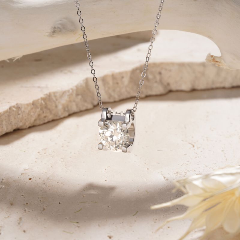 Collar de Moissanita VVS Deslumbrante de 1ct