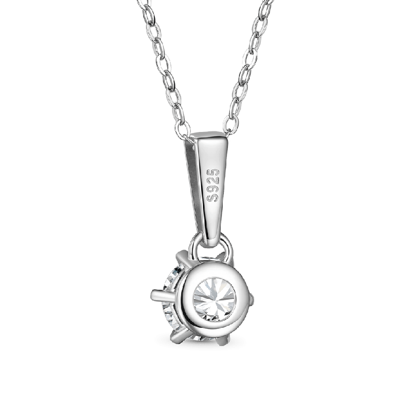 Collar de Moissanita Solitaire de 1ct Clásico