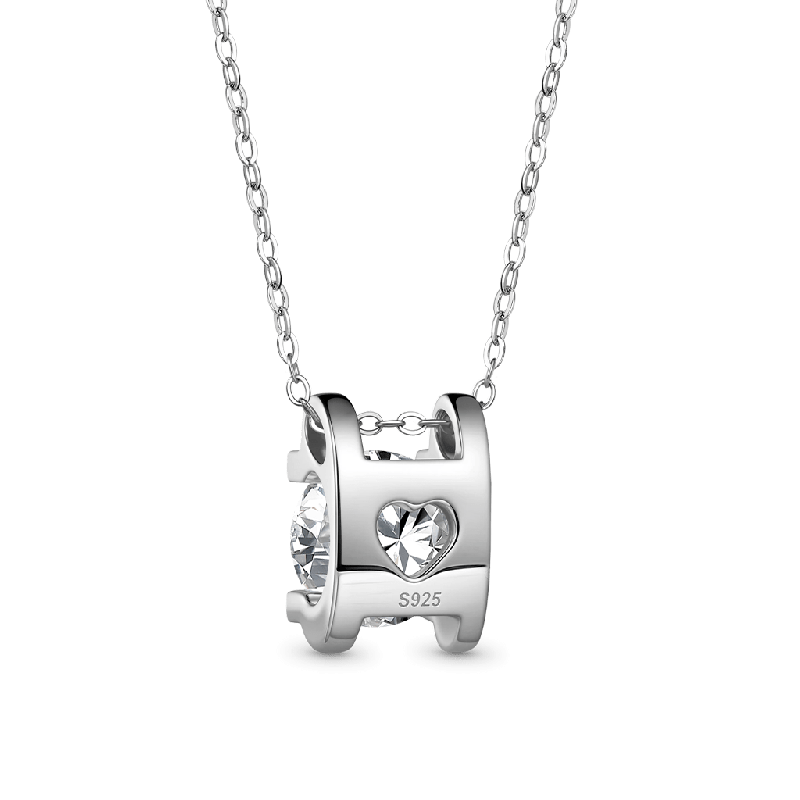 Collar de Moissanita Solitaire de 3CT Brillante