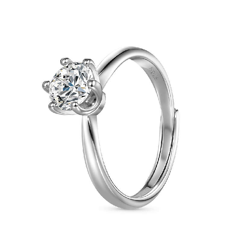 Anillo de Moissanita con Halo de 0.5CT Clásico