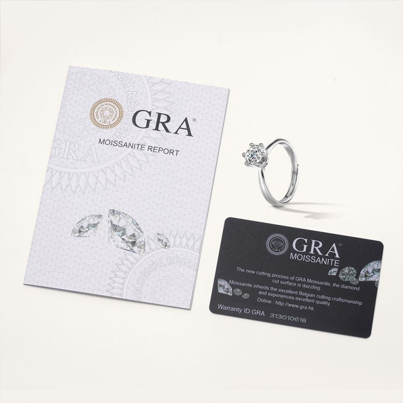 Anillo de Moissanita con Halo de 0.5CT Clásico