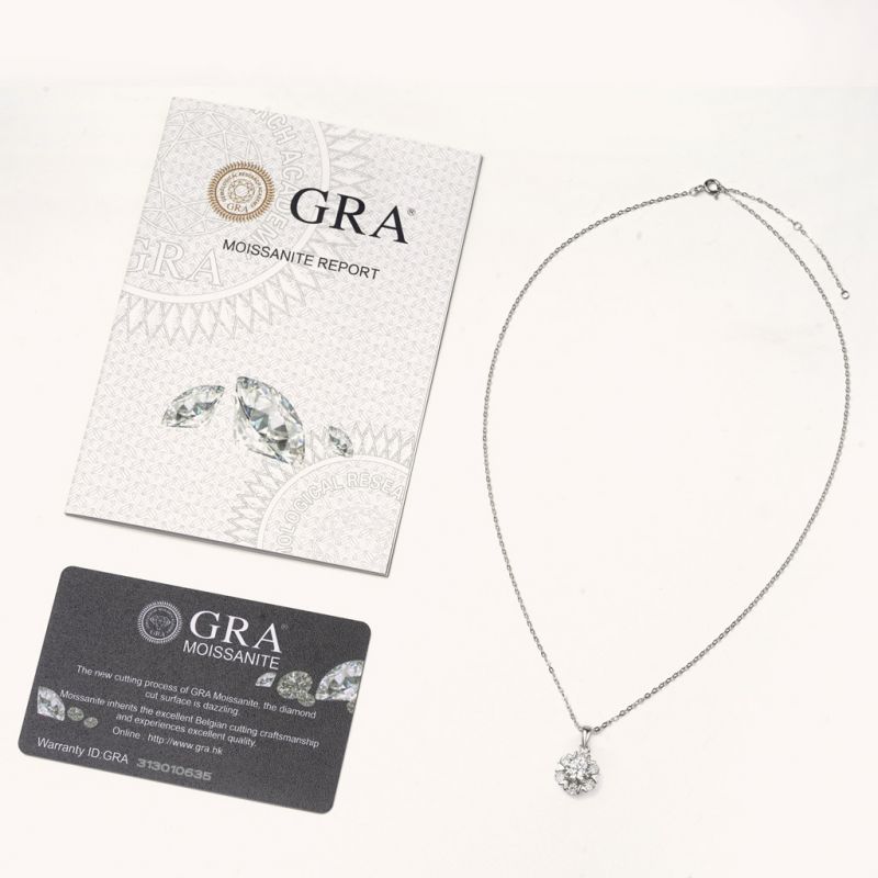 Collar de Moissanita VVS con Copo de Nieve de 1Ct