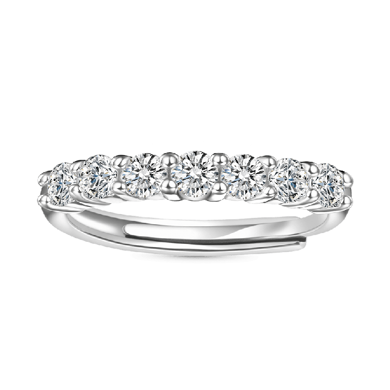 Anillo de Banda de Moissanite VVS Brillante