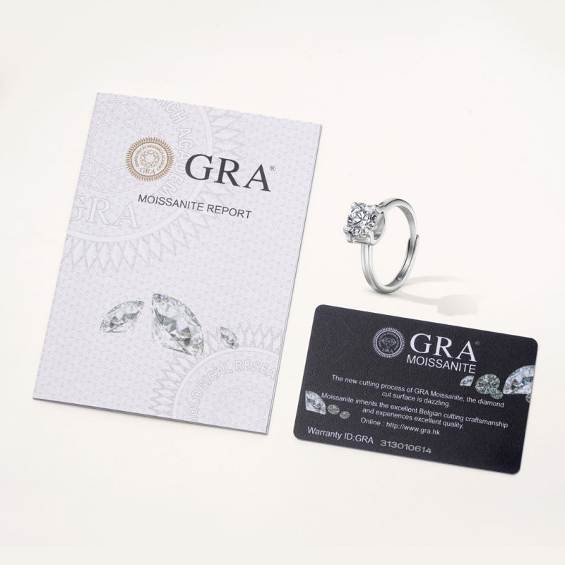 Anillo Halo Redondo de Moissanite de Eternidad de 1 Ct