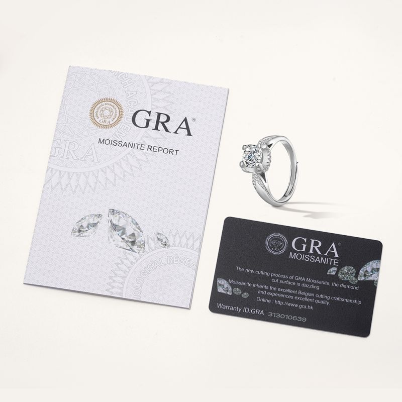 Anillo de Moissanite de 1.0 Ct con Giro Brillante