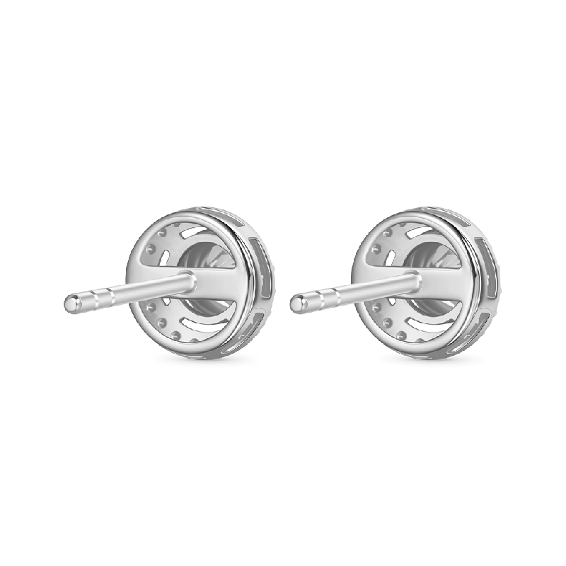 Pendientes de Moissanite con Corte Redondo