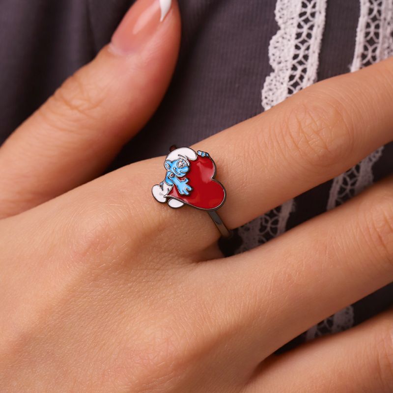 Anillo de Los Pitufos x Pitufos Hefty Amor de San Valentín