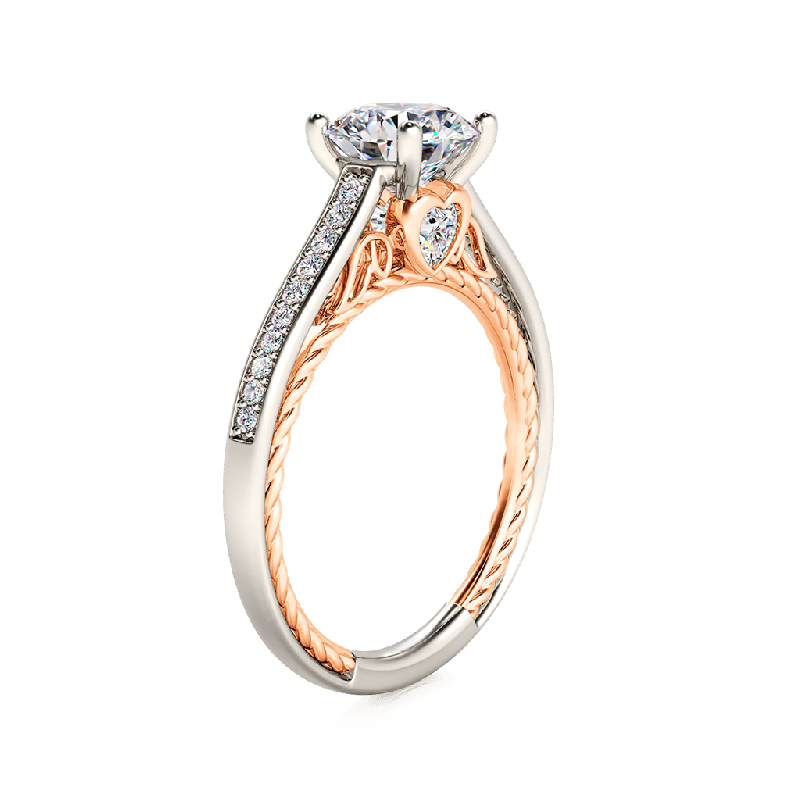 Anillo Compromiso Catedral de Corte Redondo