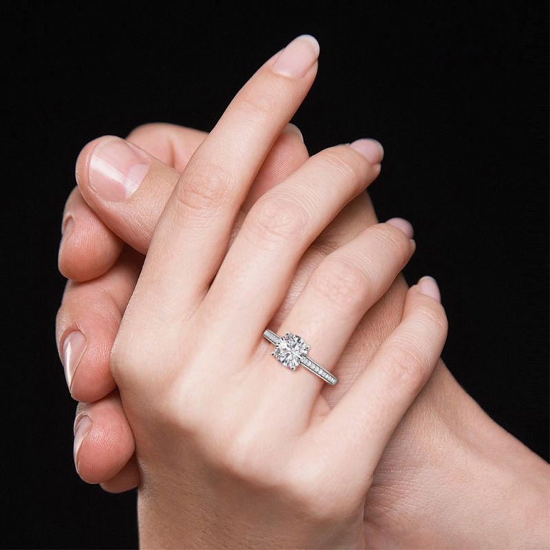 Anillo Compromiso Catedral de Corte Redondo