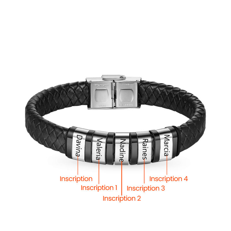 Pulsera de Cuero Trenzado para Hombres